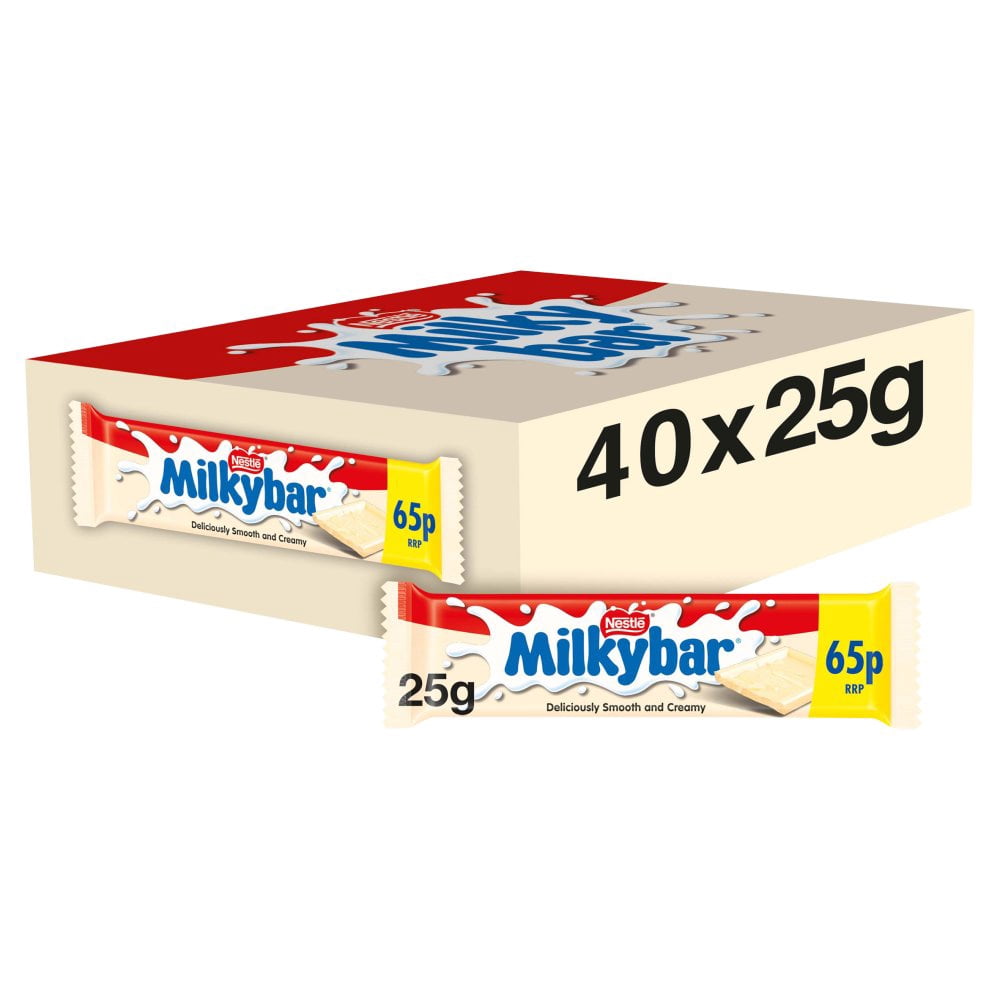 Milkybar White Chocolate Bar 25g (pack of 40)