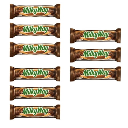 Milkyway Candy Milk Chocolate Bars for Snack Time, Full Size, 1.84 Oz Per Pack, 9 Pack