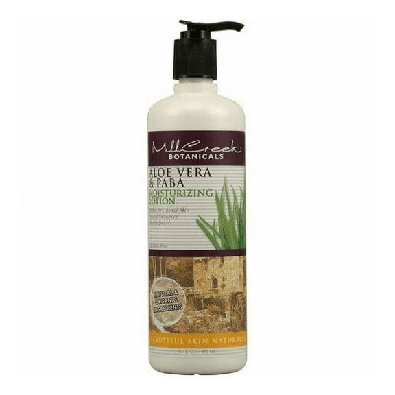 Mill Creek Botanicals Aloe Vera & Paba Moisturizing Lotion, 16 oz, 4-Pack