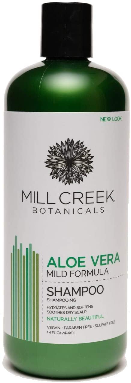 Mill Creek Botanicals Aloe Vera Shampoo Mild Formula, 14 oz, 2 Pack