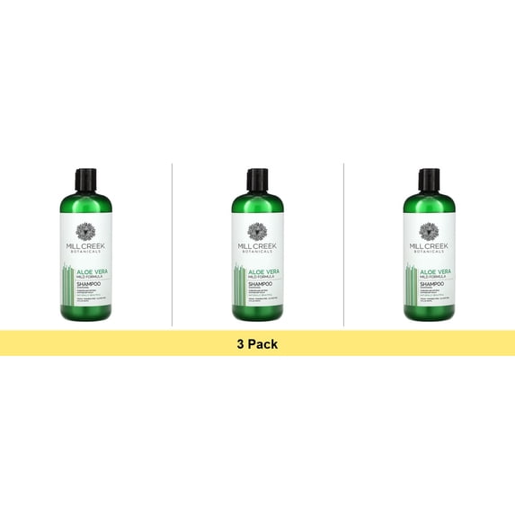 Mill Creek Botanicals Aloe Vera Shampoo Mild Formula, 14 oz - 3 Pack