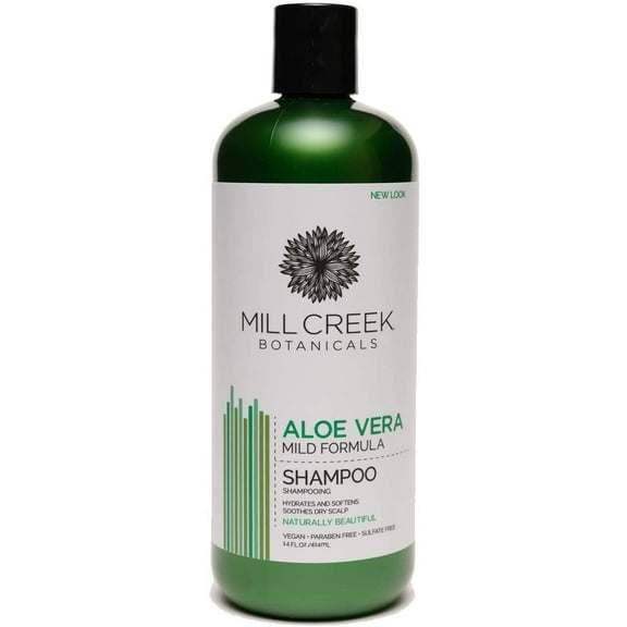 Mill Creek Botanicals Aloe Vera Shampoo Mild Formula, 14 oz