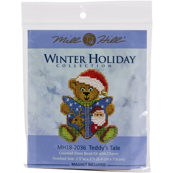 Mill Hill Counted Cross Stitch Kit 2.5"X3"-Teddy's Tale (14 Count)