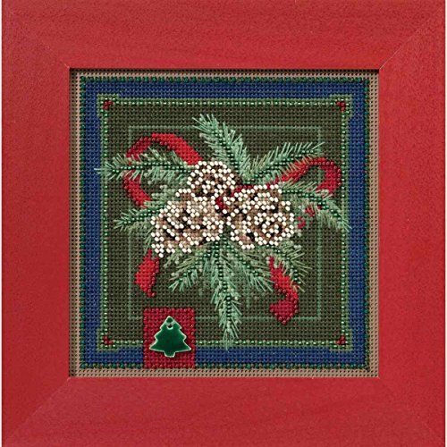 Mill Hill Coffee Beans Cross Stitch Kit - Debbie Mumm Design, Includes Beads & Aida