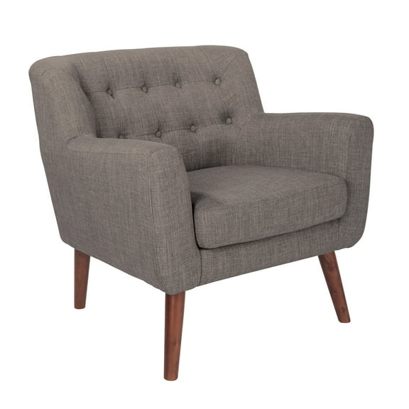 Mill Lane Chair in Cement Gray Fabric with Coffee Legs