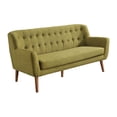 thumbnail image 1 of Mill Lane Mid-Century Modern 68 inch Tufted Sofa in Green Fabric, 1 of 7