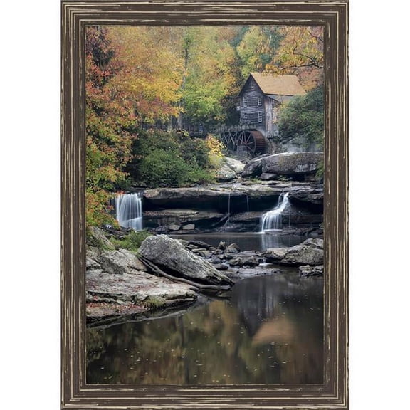 Mill Reflections Framed Textured Fine Art Print