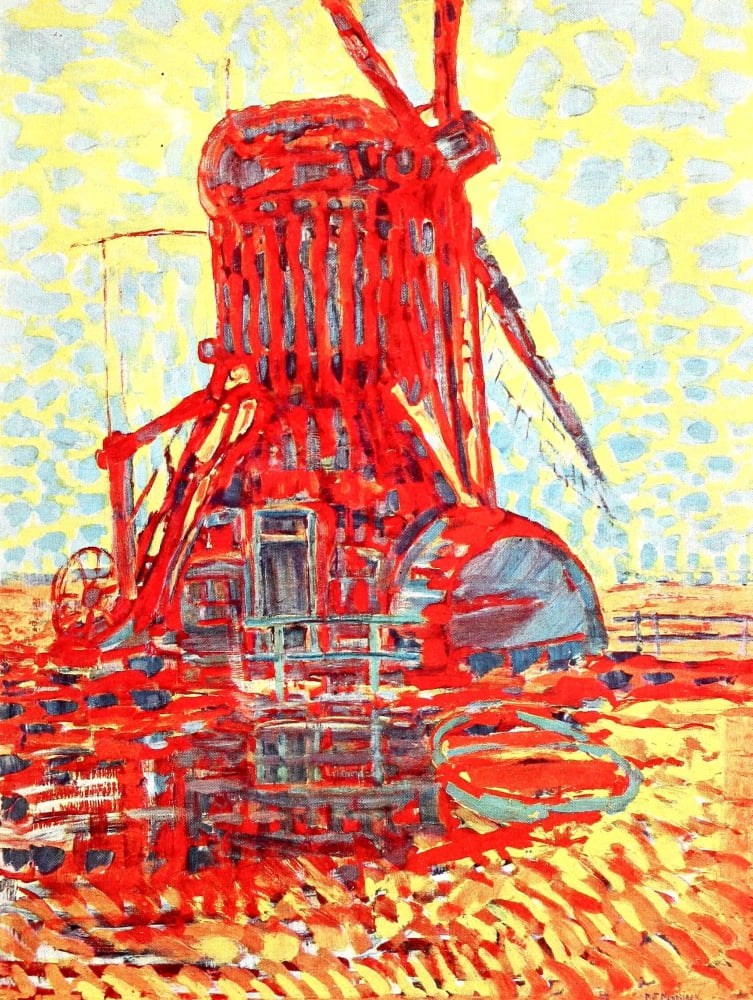 Mill in the Sunlight c1911 Canvas Art - Piet Mondrian (24 x 36)