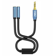 MillSO 3.5mm Headset Splitter Adapter, CTIA 2x TRS to 1x TRRS, Compatible with Gaming Headsets, Xbox One, PS4, Laptop, 12 inch