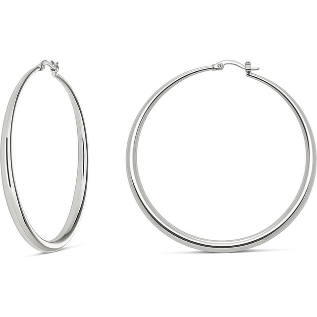Milla 14K Gold Hoop Earrings For Women, Silver Hoop Earrings & Rose