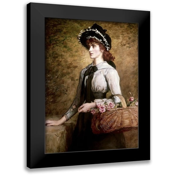 Millais, John Everett 11x14 Black Modern Framed Museum Art Print Titled - Sweet Emma Moreland