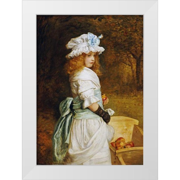 Millais, John Everett 11x14 White Modern Wood Framed Museum Art Print Titled - Pomona