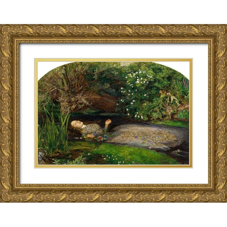 Millais, John Everett 32x23 Gold Ornate Wood Framed with