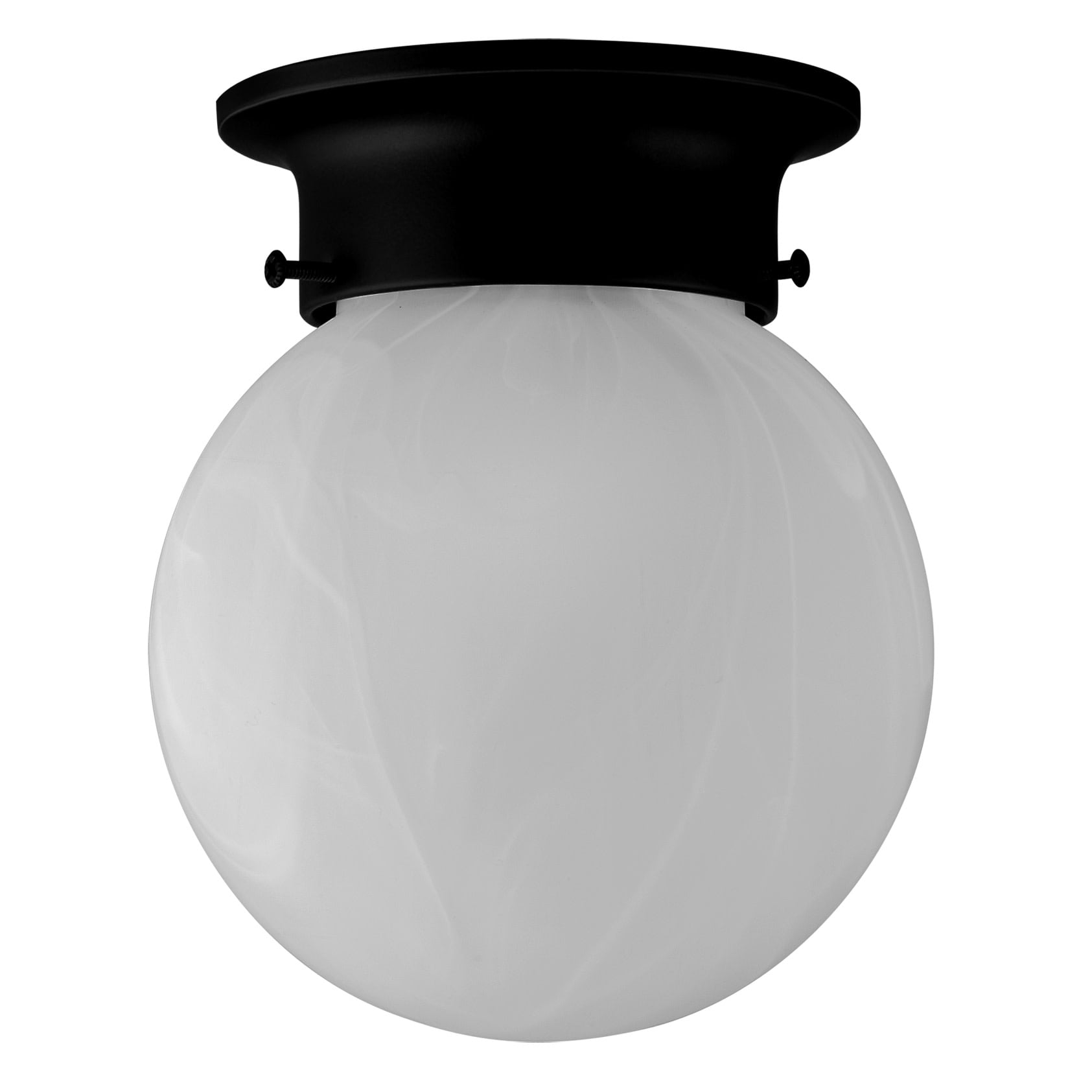 Design House Millbridge Flush Mount Dimmable Ceiling Globe Light, Matte Black