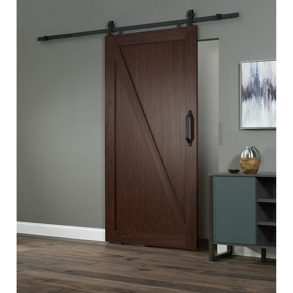 Millbrooke 42"w x 84"h PVC Z-Style Barn Door Kit Cherry