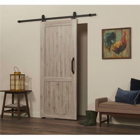 Spectrum Millbrooke PVC Barn Door H-Style Size 36"wide x 84"high - Kit *Requires Assembly* Driftwood Color