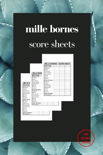 Mille Bornes Score sheets Keeper - My Scoring Pad for Mille Bornes ...