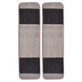 thumbnail image 1 of Millenium Stair Tread Treads Meander Greek Key Design Indoor Skid Slip Resistant Carpet Stair Tread Treads Machine Washable 8 ½ inch x 30 inch (Set of 2, Meander Grey), 1 of 6