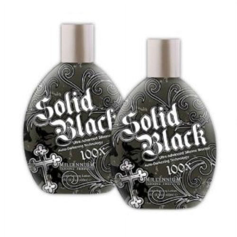 Millenium Tanning 2 Piece Millennium Solid 100X Indoor Dark Bronzing Lotion Tanning Bed, Black, 13.5 Oz each.