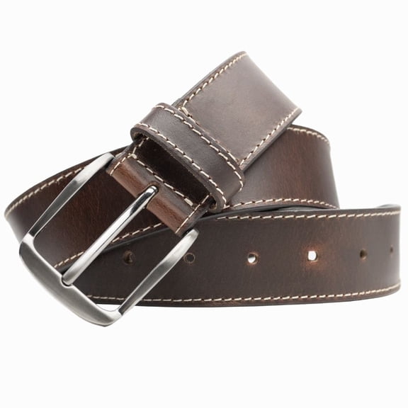 Millennial Casual Belt by Nickel Zero® - Hypoallergenic Nickel-Free Buckle, Full Grain Leather Strap