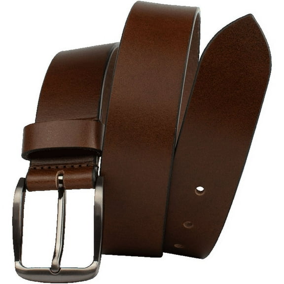 Millennial Casual Belt by Nickel Zero® - Hypoallergenic Nickel-Free Buckle, Full Grain Leather Strap