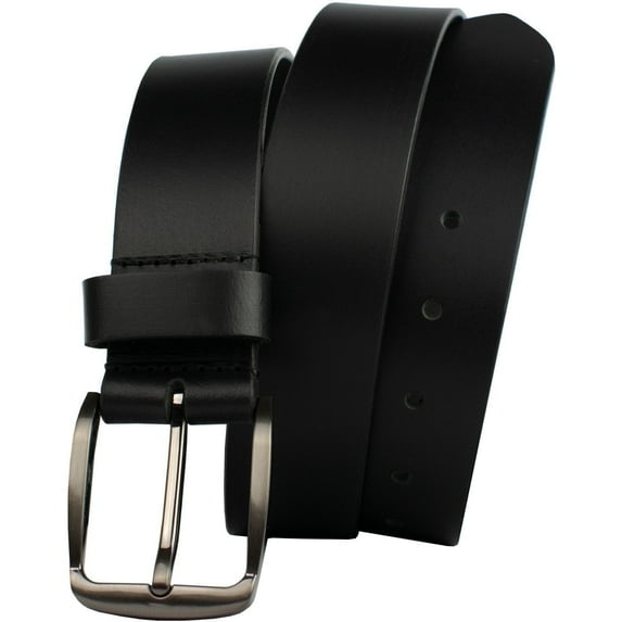 Millennial Casual Leather Belt – 1.5 inch Solid Leather Strap, Hypoallergenic and Nickel-Free Buckle