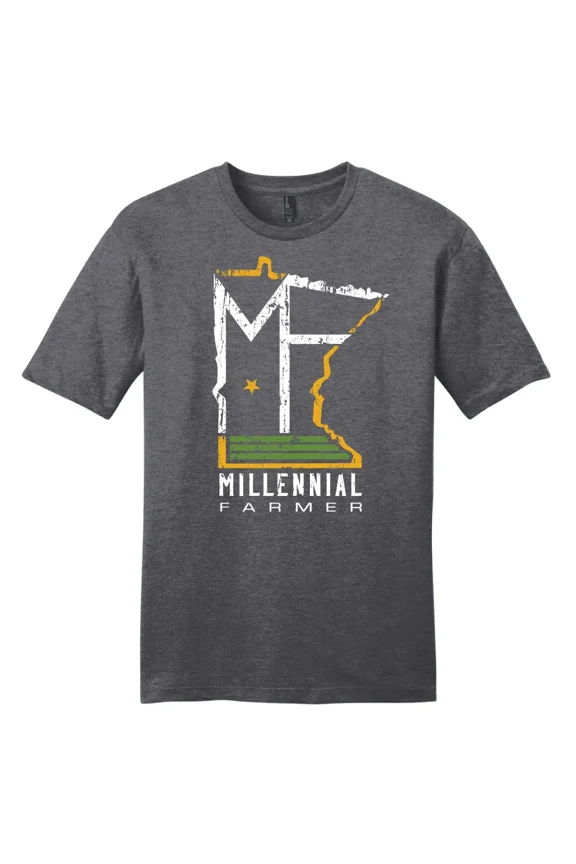 Millennial Farmer Logo Tee, YouTuber, Graphic Tee, Farm Focused