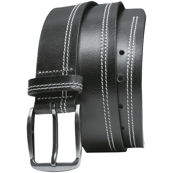 Nickel Zero Millennial Leather Belt - Black Stitched