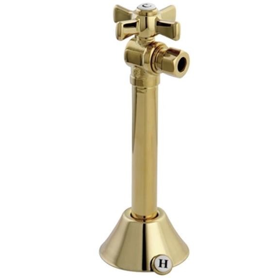 Millennium .5 in. Sweat X .37 in. OD Compression With 5 in. Extended Adapter, Polished Brass