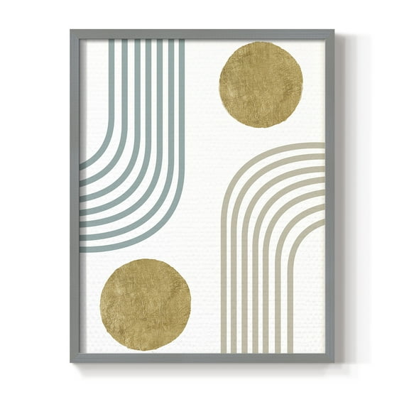 Millennium Arches in Gray Solid Wood 22 x 28 Framed Print