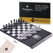 Millennium Electronic Chess Board Set - Beginner to Advanced Players - Interactive Strategy & Learning - Magnetic Pieces - 1-2 Player - Smart AI Chess Board - LCD Display
