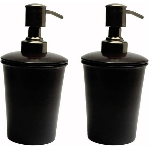 Millennium Collection Refillable Liquid Soap & Lotion Dispenser Set - Elegant Antique Copper Finish, Versatile for Bathroom Vanity, Kitchen Sink, Office, and Home Decor (Set of 2)