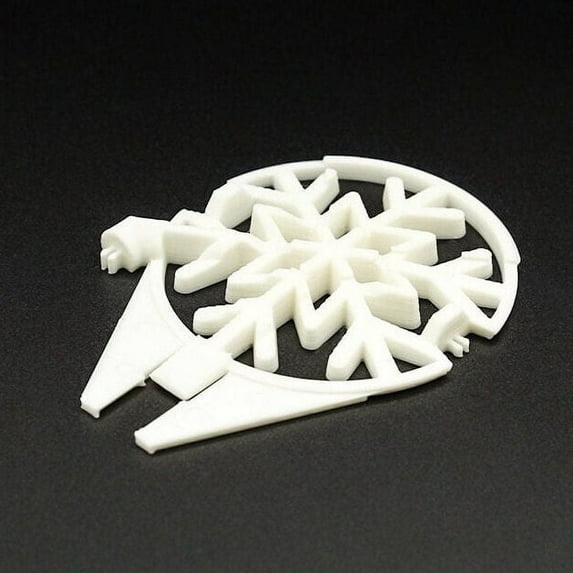 Clever Contraption Millennium Falcon Snowflake Christmas Tree Ornament Decoration – 1-Pack