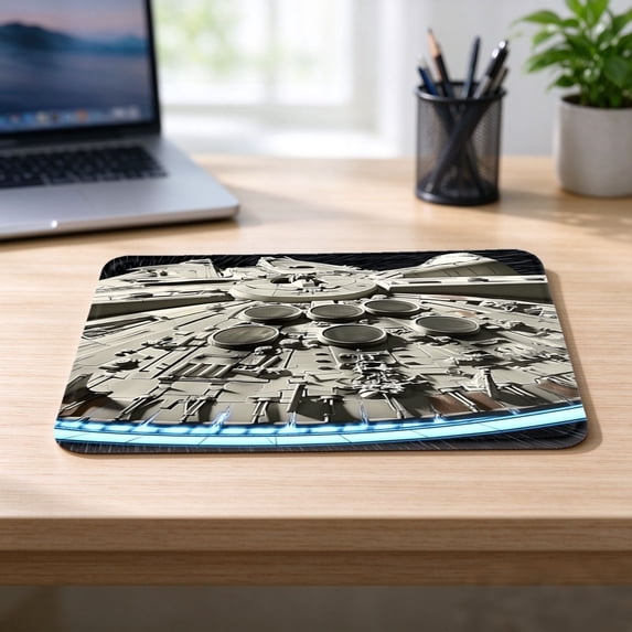 Packthis Notepad Millennium Falcon Spaceship Close-up Sci-Fi Mouse Pad, 2 Pack 9.8 x 11. ...