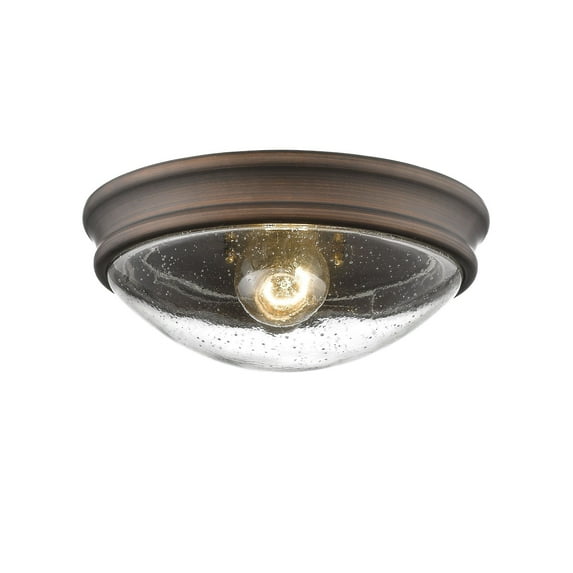 5226-RBZ Millennium Lighting Belforge - 1 Light Seeded Flush Mount-4.5 Inch Tall and 10 Inch Wide-Rubbed Bronze Finish