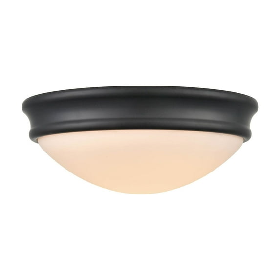 Millennium Lighting Metal 1 Light Flushmount Ceiling Light Matte Black Matte N/A