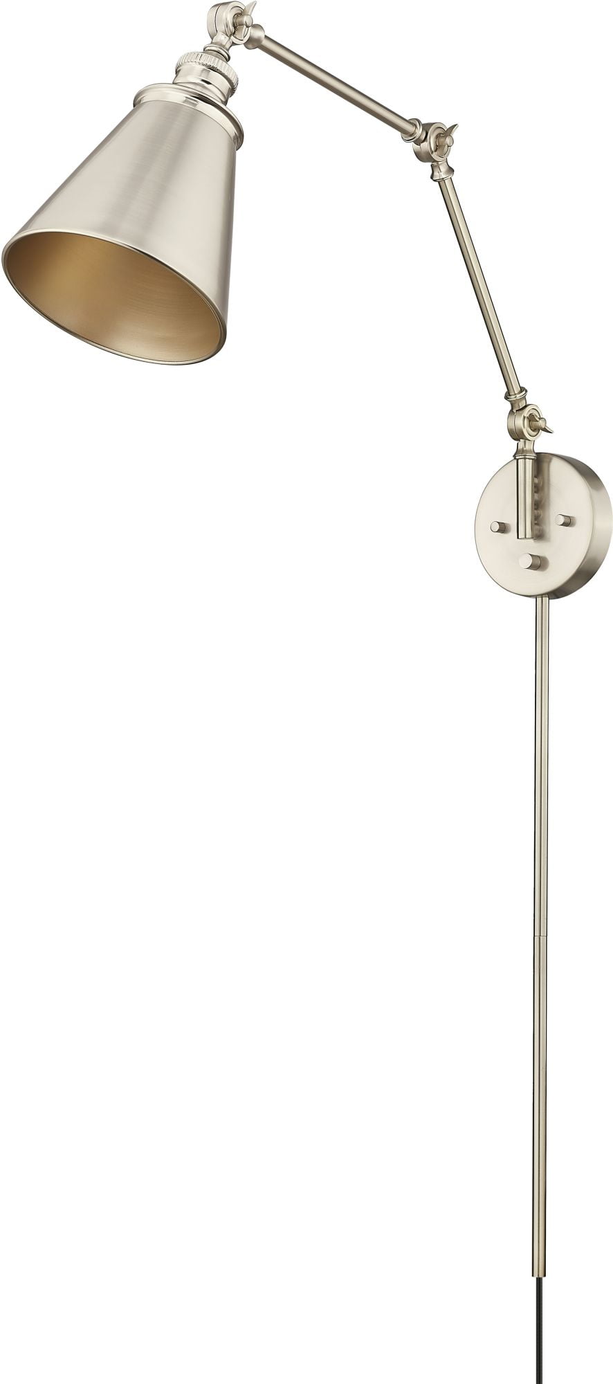Matte Black Adjustable Swing Arm Wall Sconce