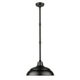 thumbnail image 1 of Millennium Lighting  14" Warehouse Shade with Stems & Canopy in Multiple Finishes Satin Black Black Satin, 1 of 5