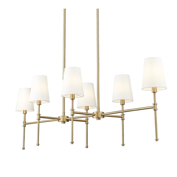 Millennium Lighting 16506 Adorra 6 Light 48" Wide Linear Chandelier - Brass