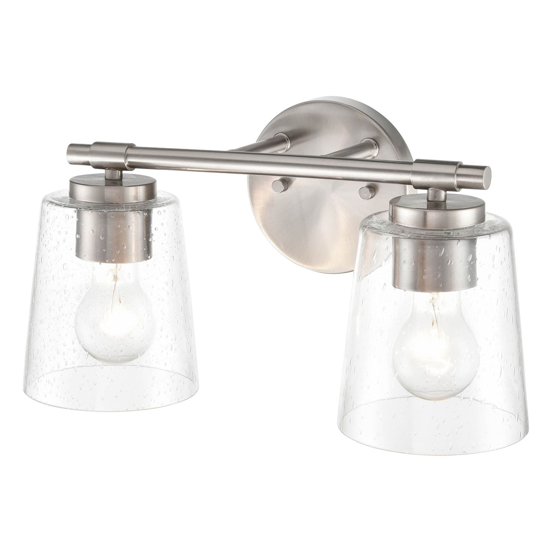 Open Box Millennium Lighting 2 Light Bathroom Vanity Fixture in Multiple Finishes Brushed Nickel Nickel Brushed