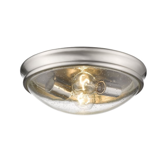 5228-BN Millennium Lighting Belforge - 2 Light Glass Flush Mount-5 Inch Tall and 12 Inch Wide-Brushed Nickel Finish