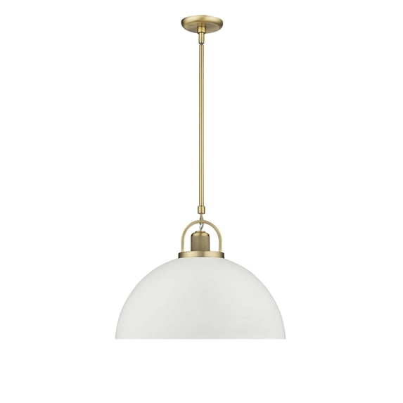 20991-VB/MW Millennium Lighting Artistan - 1 Light Pendant-14.4 Inch Tall and 17.7 Inch Wide-Vintage Brass/Matte White Finish