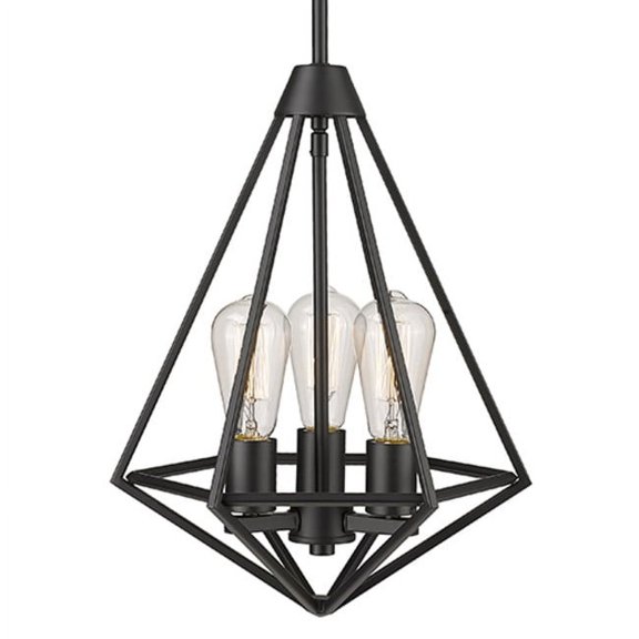 Millennium Lighting 2213-MB Dawes 3 Light 13" Wide Pendant - Black