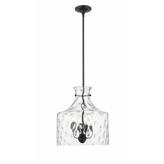 22604-MB Millennium Lighting Santorini - 4 Light Pendant-16.5 Inch Tall and 15 Inch Wide-Matte Black Finish