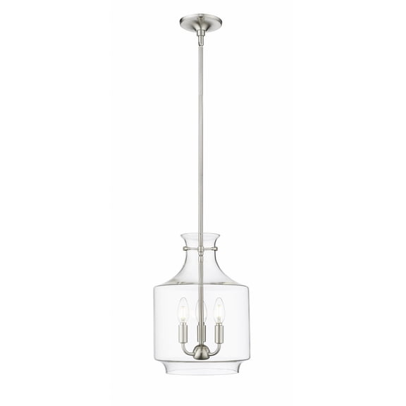 22803-BN Millennium Lighting Mahannah - 3 Light Pendant-15.5 Inch Tall and 11 Inch Wide-Brushed Nickel Finish