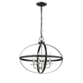 thumbnail image 1 of 2384-MB/BN Millennium Lighting 4 Light Pendant-16.5 Inches Tall and 20 Inches Wide-Matte Black/Brushed Nickel Finish    -Traditional Installation, 1 of 2