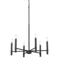 thumbnail image 1 of Millennium Lighting 25606 Skyva 6 Light 25" Wide Pillar Candle Style Chandelier - Black, 1 of 6
