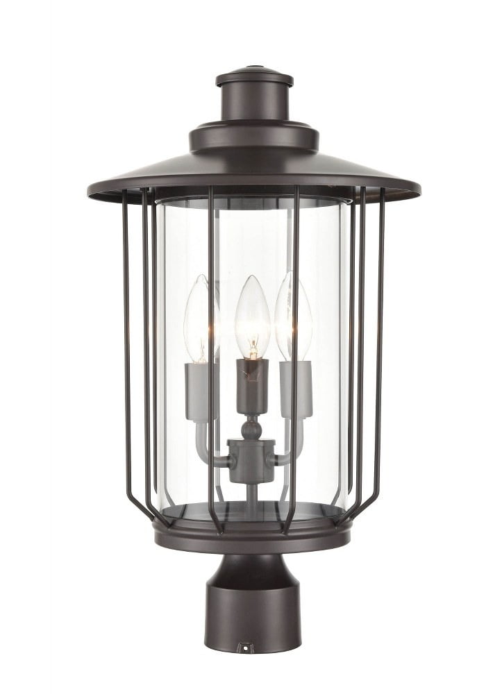 Millennium Lighting 2699 Belvoir 3 Light 17" Tall Outdoor Single Head Post Light - Bronze