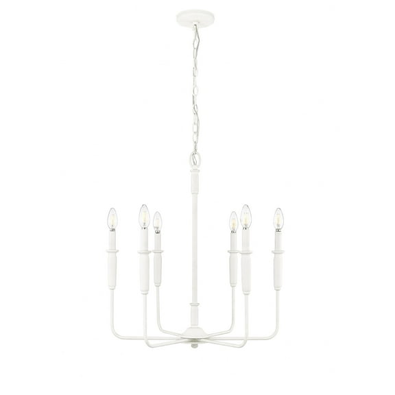 29306-TWH-Millennium Lighting-Savanne - 6 Light Chandelier-26.2 Inch Tall and 24.1 Inch Wide-Textured White Finish