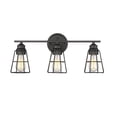thumbnail image 1 of 3383-MB Millennium Lighting 3 Light Bath Vanity-10.5 Inches Tall and 22.88 Inches Wide-Matte Black Finish, 1 of 8